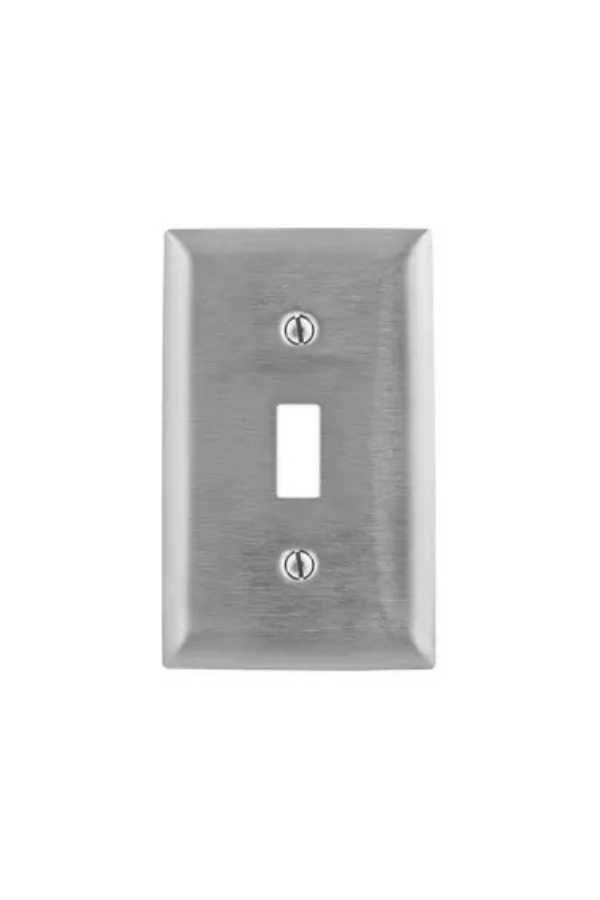 Cover - Stainless Steel - 1G Toggle Switch - Jumbo