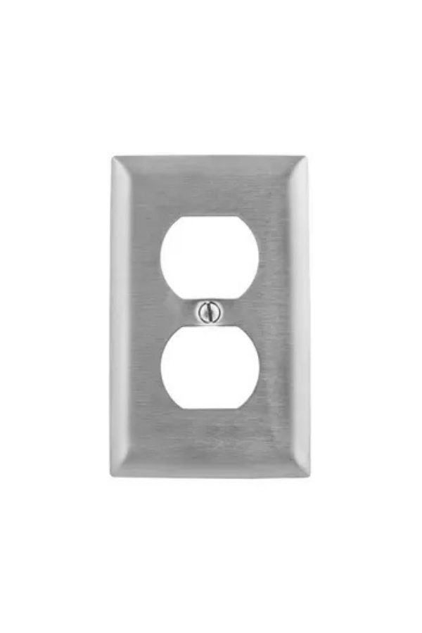 Cover - Stainless Steel - 1G Duplex Receptacle
