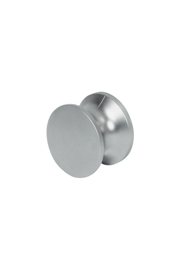 Cabinet Knob - Push-Button - Solid Brass - Nickel Matt