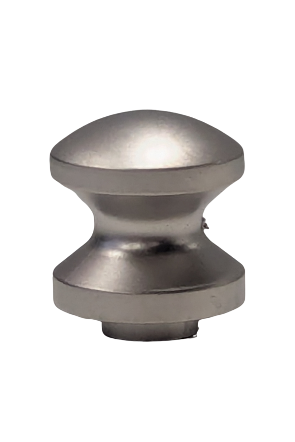 Cabinet Knob - Push Button - Plastic - Matte Nickel - Mini