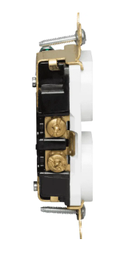 Receptacle - Heavy Duty Hospital-Grade Duplex Back and Side Wire, 20A, 125VAC, White