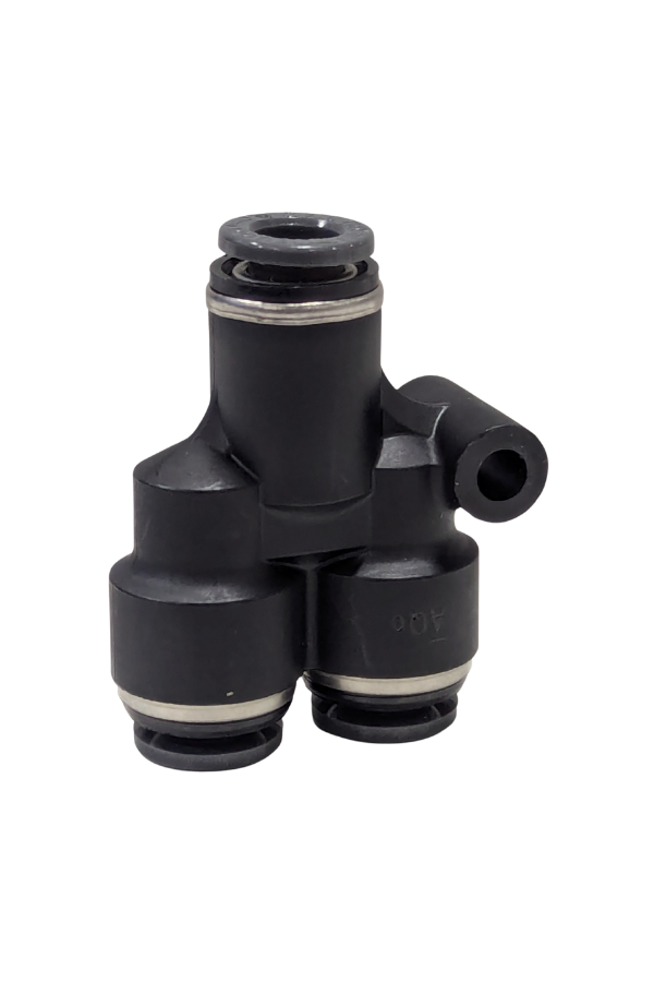 DOT Fitting - Male Branch Y - 1/4" Push to Connect to 1/4"PTC / 1/4" PTC