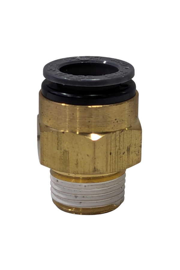 DOT Fitting - Brass Adapter - 3/8" NPT Threaded Male to 1/2" PTC Female