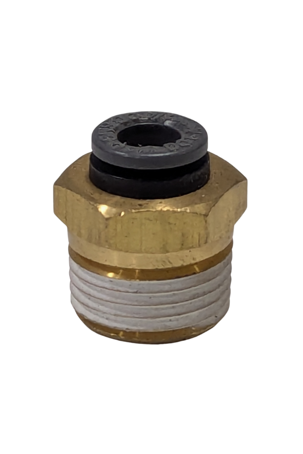 DOT Fitting - Brass Adapter - 3/8" NPT Threaded Male to 1/4" PTC Female