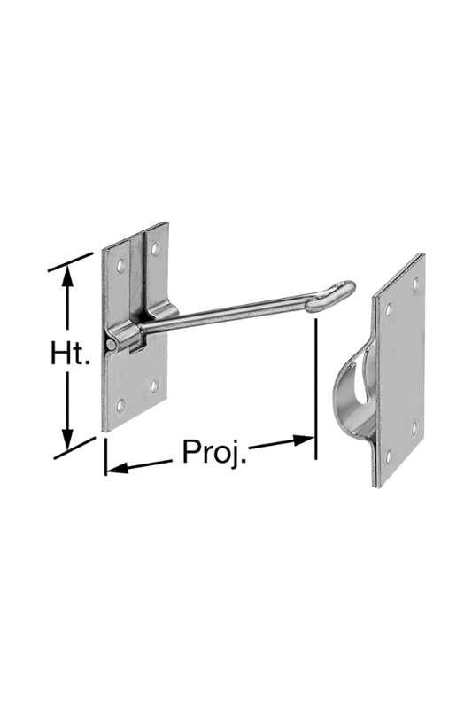Latch - T-Shaped - Wall Mount - 4"
