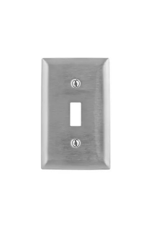 Cover - Stainless Steel - 1G Toggle Switch - Jumbo