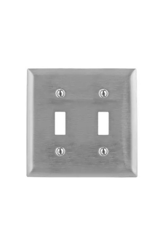 Cover - SS - 2G Toggle Switch - Jumbo