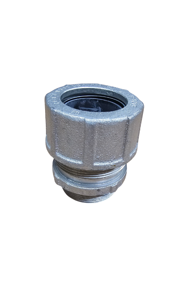Power Cord - 2 1/2 " Cord Grip - Steel - 1.625-1.875 - Straight Male Connector