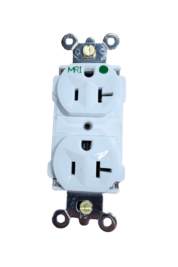 Receptacle - MRI Rated - 20A - Double Pole - White