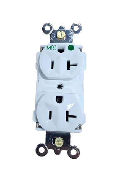 Receptacle - MRI Rated - 20A - Double Pole - White
