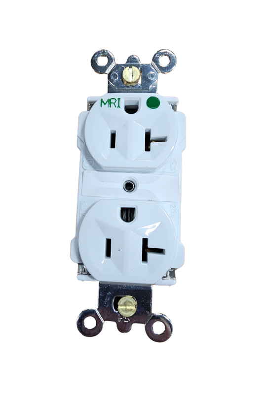 Receptacle - MRI Rated - 20A - Double Pole - White
