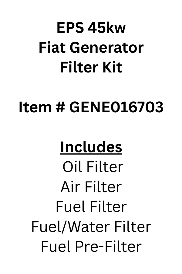 Filter Kit- EPS 45kw Fiat Generator