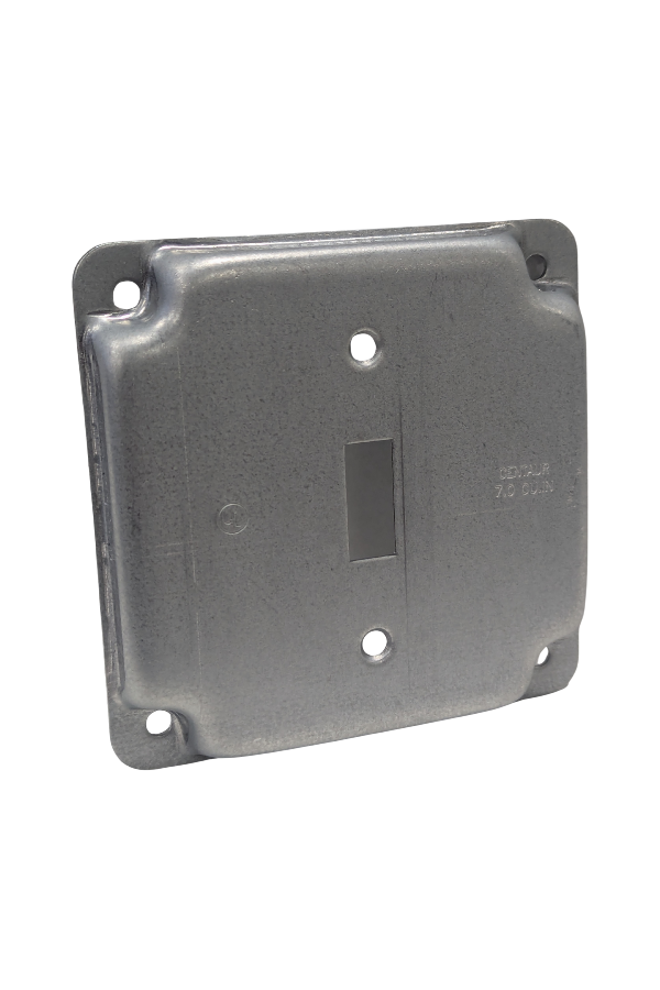 Receptacle/Switch Cover - Steel - 2 Gang - Toggle Switch
