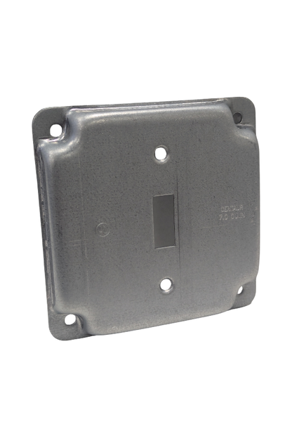 Receptacle/Switch Cover - Steel - 2 Gang - Toggle Switch