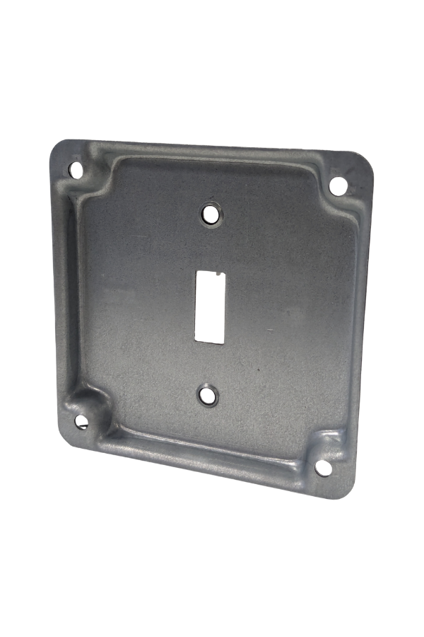 Receptacle/Switch Cover - Steel - 2 Gang - Toggle Switch