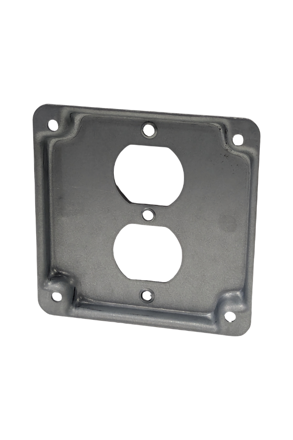Receptacle Cover Plate - Single Duplex - Steel  - 4" x 4"