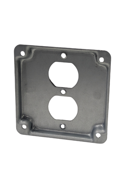 Receptacle Cover Plate - Single Duplex - Steel  - 4" x 4"