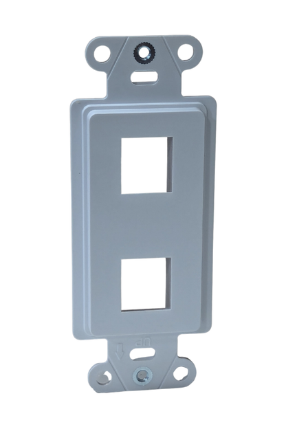 2 Port Outlet/Receptacle Strap - Unloaded - White