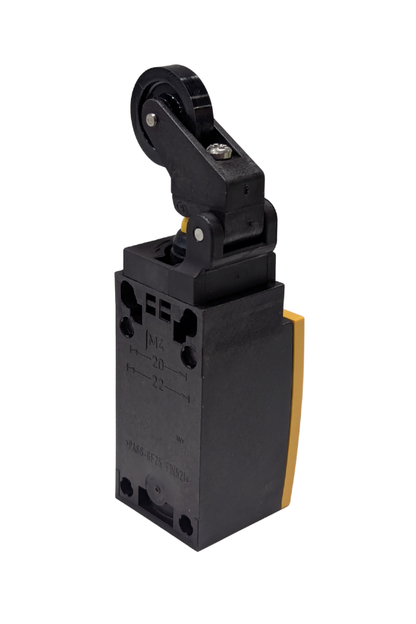 Roller Lever/Plunger Limit Switch - 4A at 400VAC - 1NC/1NO - Black Wheel