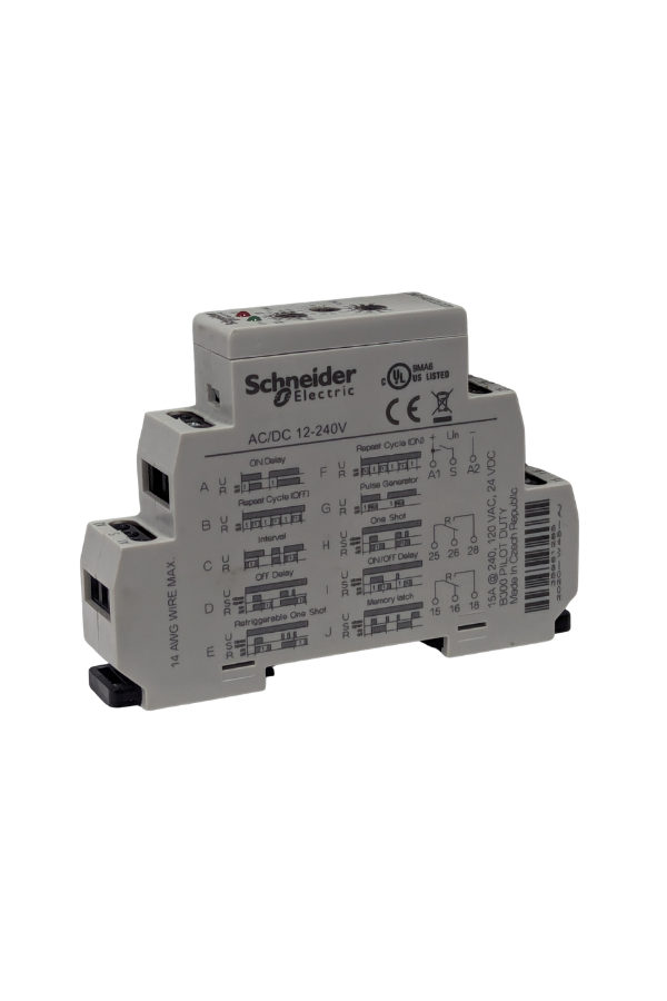 Relay - Time Delay - 15 A - 12-240v AC/DC - DPDT