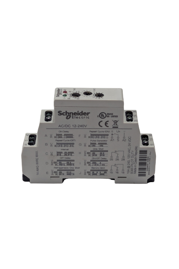 Relay - Time Delay - 15 A - 12-240v AC/DC - DPDT
