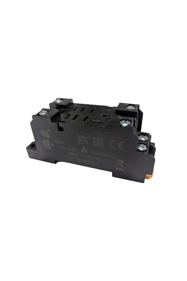 Relay - Base - 2 Pole - Black - 8 Pin - 15A