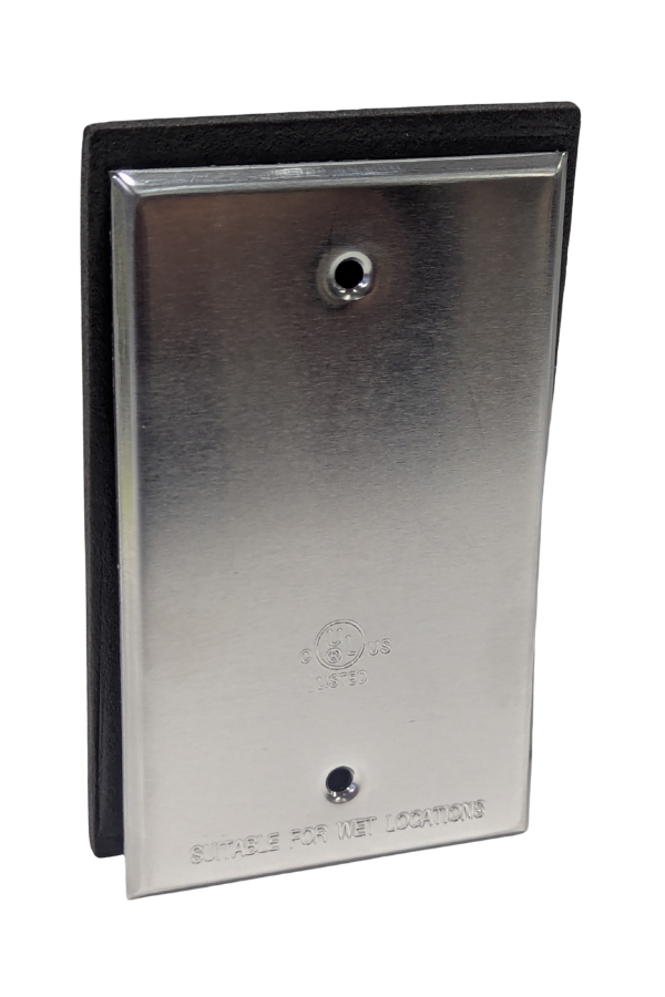 Receptacle Cover - Aluminum - 1 Gang - Blank - Weatherproof