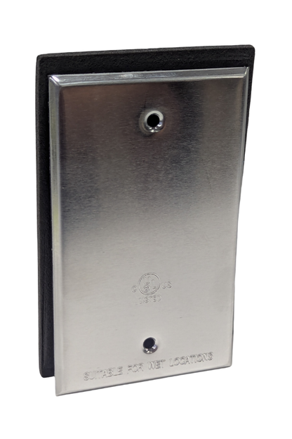 Receptacle Cover - Aluminum - 1 Gang - Blank - Weatherproof