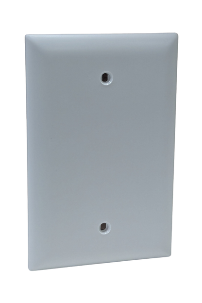 Receptacle Cover - Plastic - 1 Gang Jumbo - Blank - White