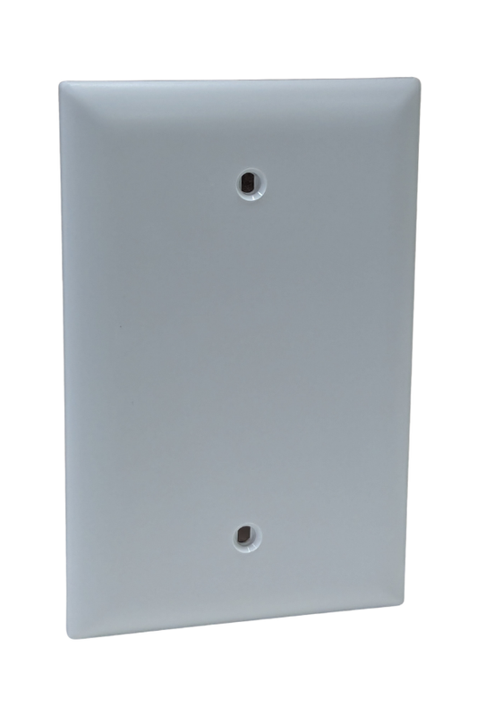 Receptacle Cover - Plastic - 1 Gang Jumbo - Blank - White