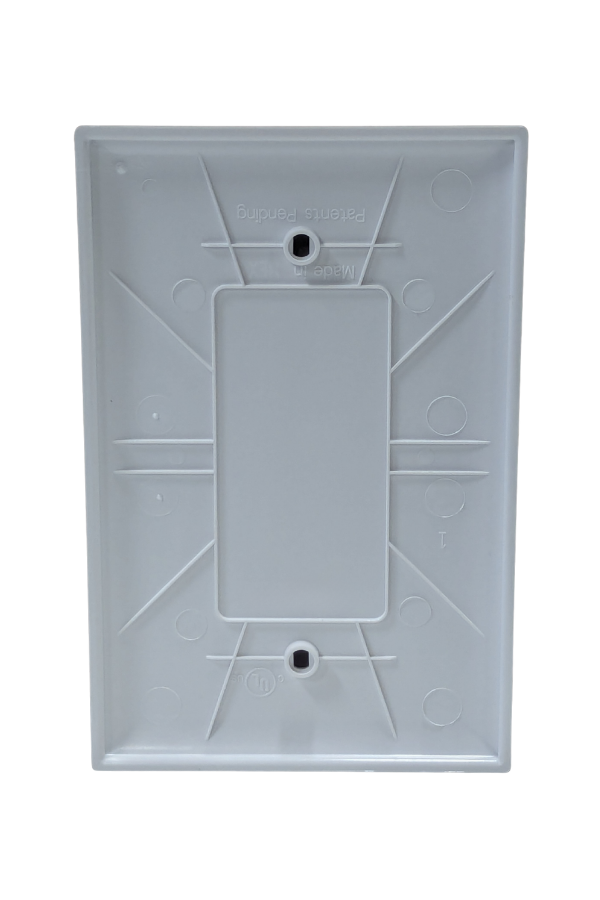 Receptacle Cover - Plastic - 1 Gang Jumbo - Blank - White