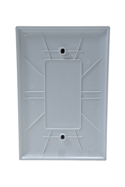 Receptacle Cover - Plastic - 1 Gang Jumbo - Blank - White