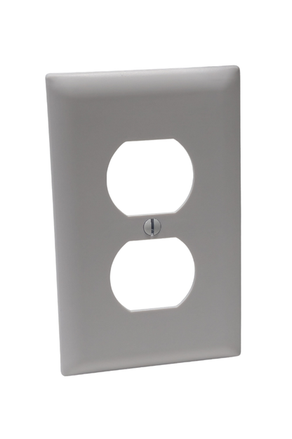 Receptacle Cover - Plastic - 1 Gang - Single Duplex - White