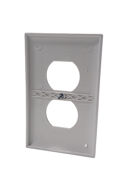 Receptacle Cover - Plastic - 1 Gang - Single Duplex - White