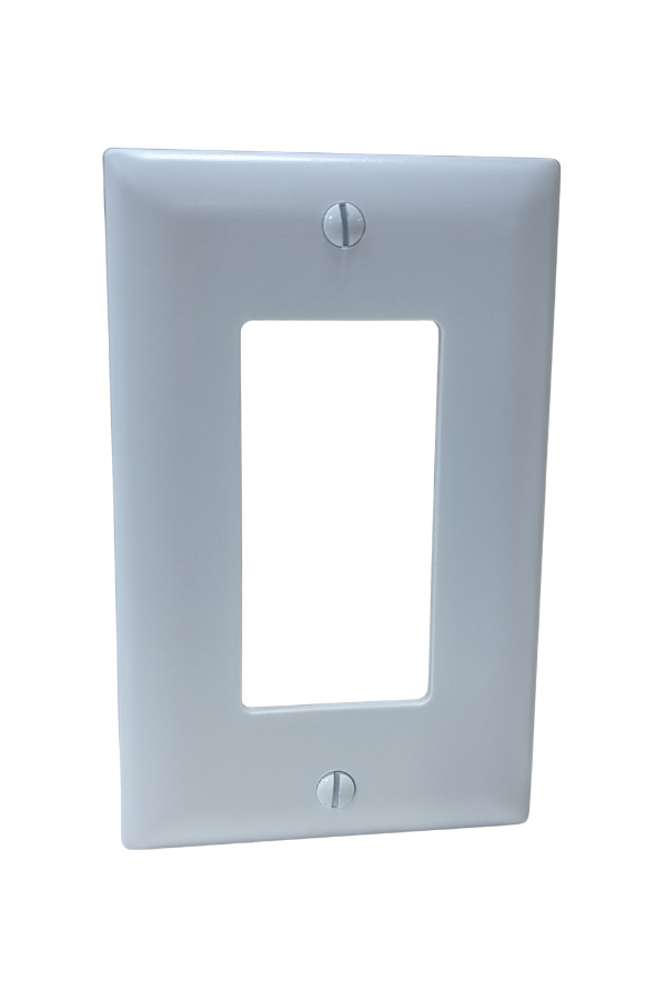 Receptacle Cover - Plastic - 1 Gang - Rocker Switch/GFCI - White