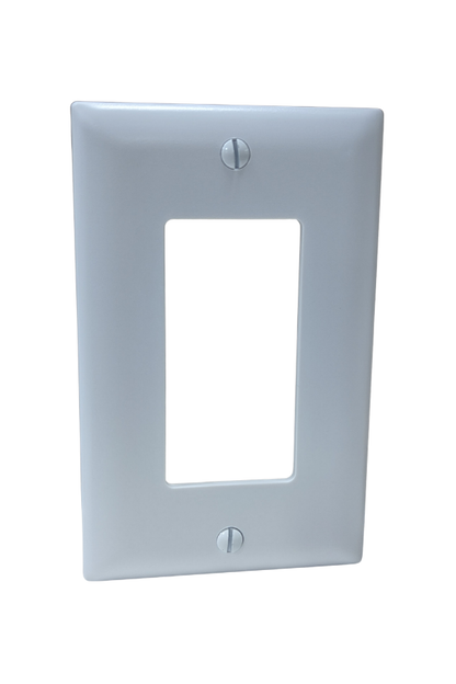 Receptacle Cover - Plastic - 1 Gang - Rocker Switch/GFCI - White