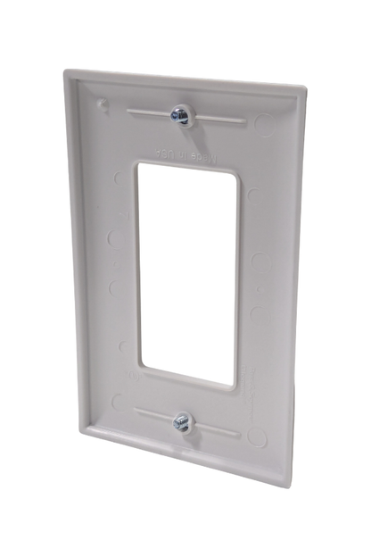 Receptacle Cover - Plastic - 1 Gang - Rocker Switch/GFCI - White