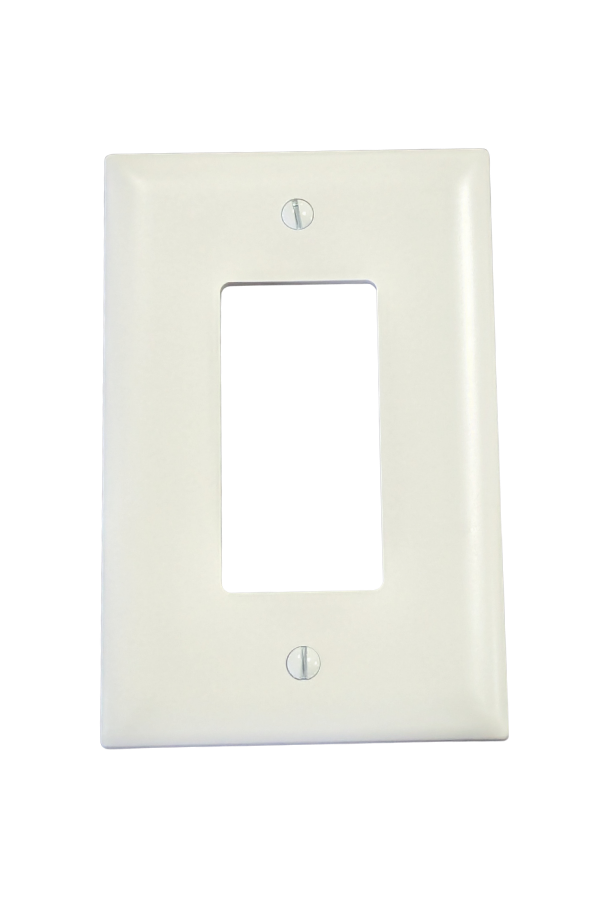 Cover - Plastic - 1 Gang - GFCI / Rocker Switch - White