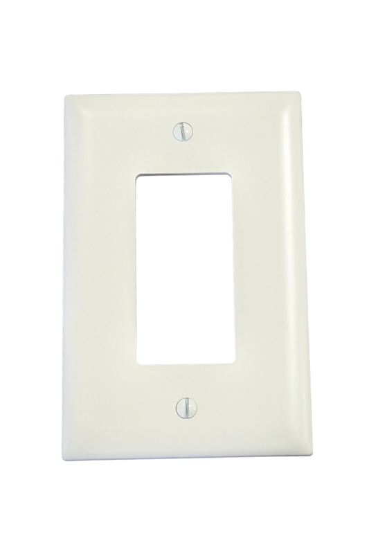 Cover - Plastic - 1 Gang - GFCI / Rocker Switch - White