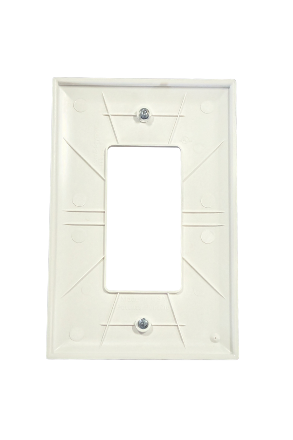 Cover - Plastic - 1 Gang - GFCI / Rocker Switch - White