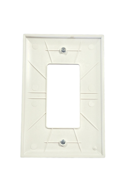 Cover - Plastic - 1 Gang - GFCI / Rocker Switch - White