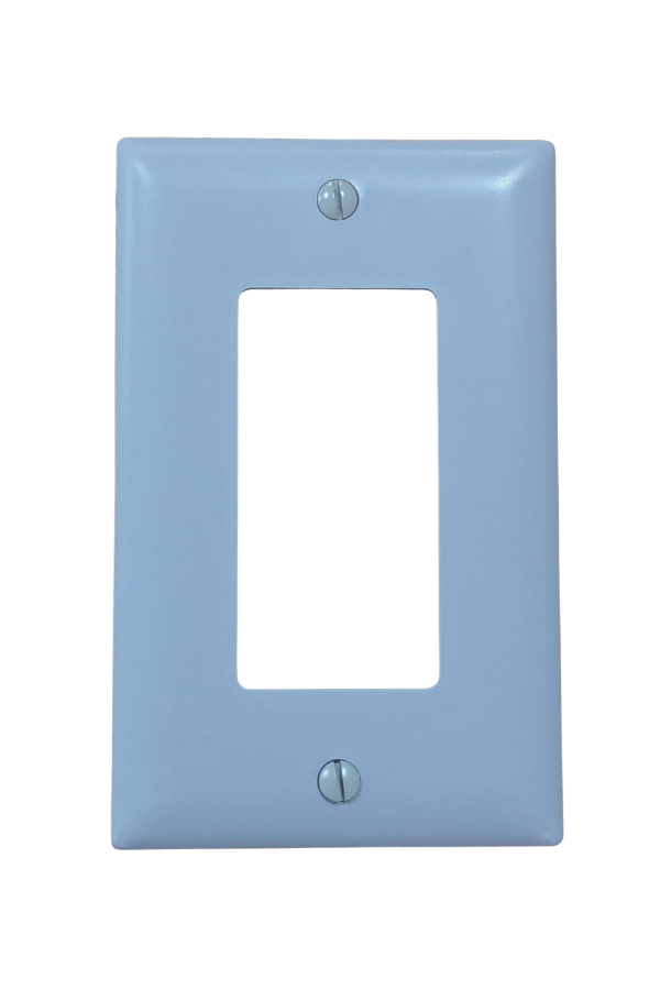 Switch Cover - Plastic - 1 Gang - GFCI / Rocker Switch - Gray