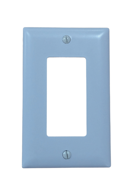 Switch Cover - Plastic - 1 Gang - GFCI / Rocker Switch - Gray