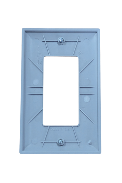 Switch Cover - Plastic - 1 Gang - GFCI / Rocker Switch - Gray