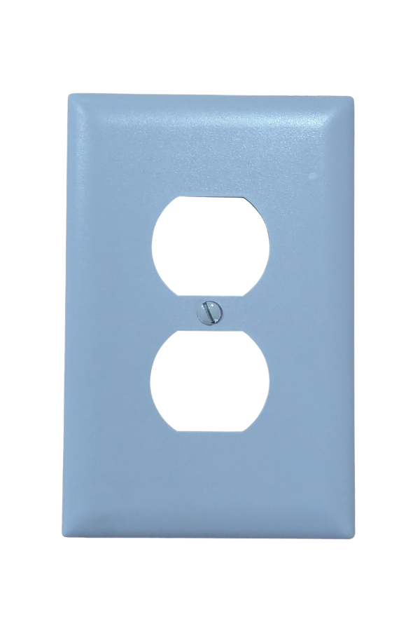 Cover - Plastic - 1 Gang - Duplex Receptacle - Jumbo - Gray