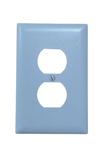 Cover - Plastic - 1 Gang - Duplex Receptacle - Jumbo - Gray