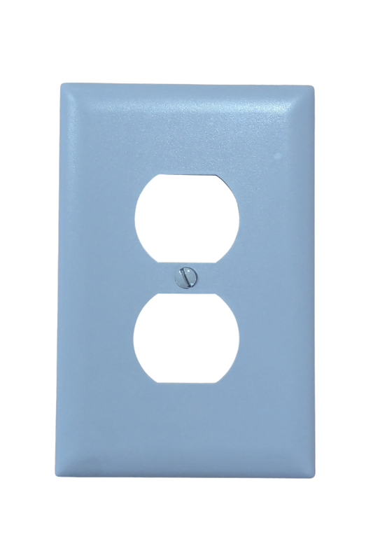 Cover - Plastic - 1 Gang - Duplex Receptacle - Jumbo - Gray