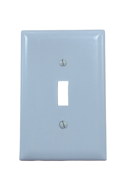 Switch Cover - Plastic - 1 Gang - (1) Toggle Switch - Jumbo - Gray