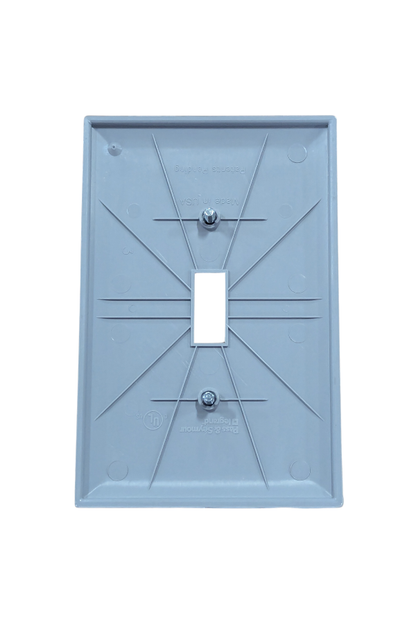 Switch Cover - Plastic - 1 Gang - (1) Toggle Switch - Jumbo - Gray