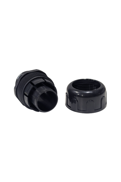 Nylon Connector - 1" - Straight - Liquid Tight - Black